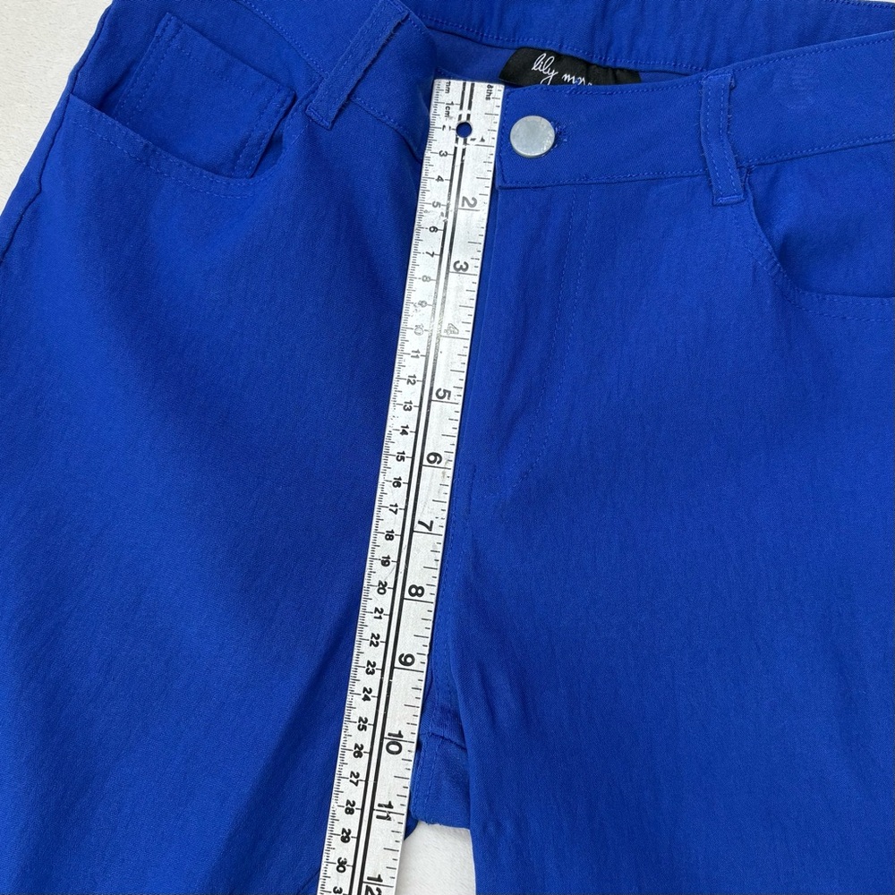 Lily Morgan Royal Blue Cropped Stretchy Mid Rise Pants Size M/L - Picture 6 of 9